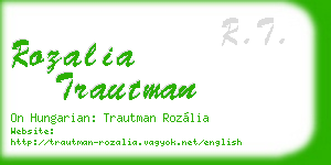 rozalia trautman business card